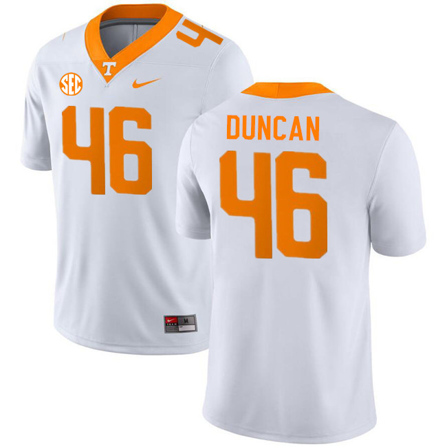 Men #46 Cody Duncan Tennessee Volunteers College Football Jerseys Stitched-White